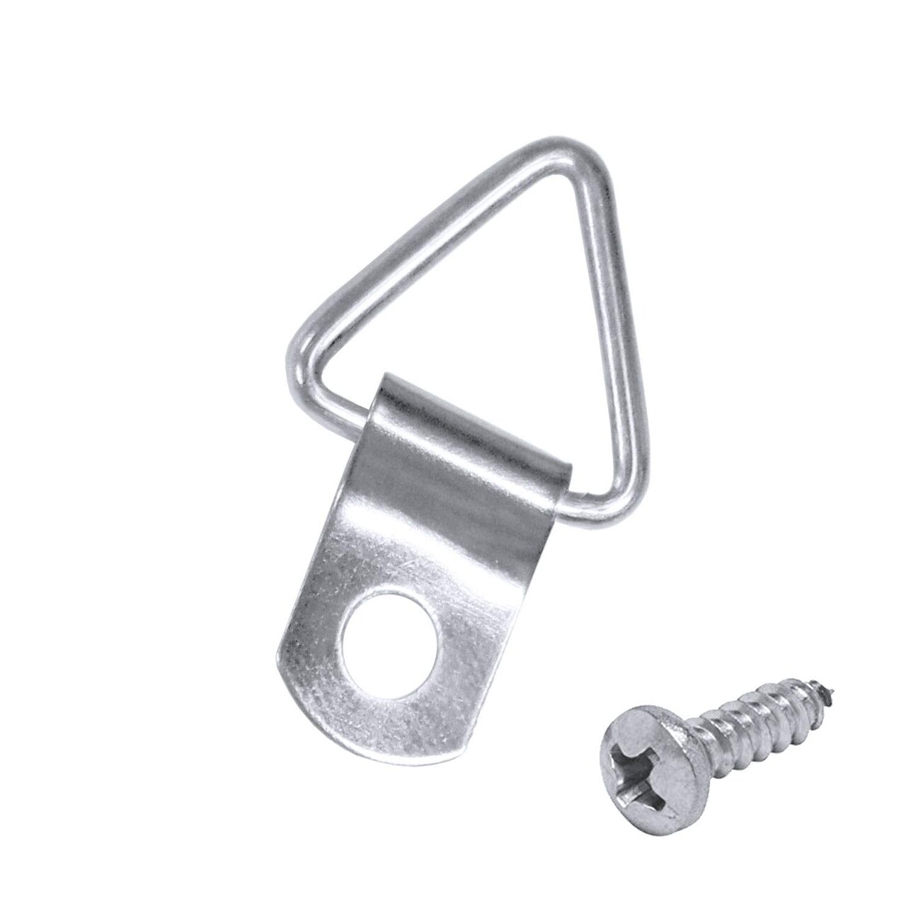 Framer Supply Mini Triangle Ring 1 Hole Picture Hangers & #4 3/8" Pan Head Philips Screws